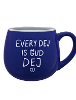 EVERY DEJ IS GUD DEJ - modrý keramický hrnček 300 ml