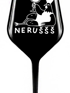 NERUŠŠŠ - čierny nerozbitný pohár na víno 470 ml