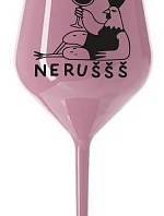 NERUŠŠŠ - svetloružový nerozbitný pohár na víno 470 ml