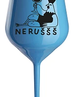 NERUŠŠŠ - modrý nerozbitný pohár na víno 470 ml
