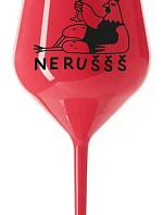 NERUŠŠŠ - červený nerozbitný pohár na víno 470 ml