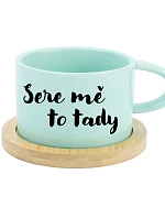SERE ME THIS WAY - mätový hrnček s makrónkou 200 ml