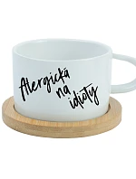 ALERGIC TO IDIOTS - biely pohár na makrónky 200 ml