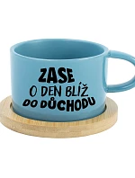 ONE DAY CLOSER TO HOME - modrý pohár na makrónky 200 ml