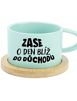 ONE DAY CLOSER TO HOME - mätový hrnček s makrónkou 200 ml