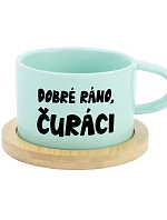 DOBRÉ RÁNO, DICKERS - mätový hrnček s makrónkou 200 ml