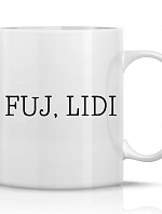 FUJ, LIDI - klasický biely keramický hrnček 300 ml