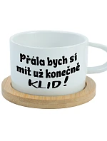 CHCEM KONEČNE MÁŤ KLID! - biely pohár na makrónky 200 ml
