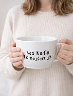 BEZ KÁVY TO NIE SOM JA - MEGA XXL keramický hrnček 1000 ml