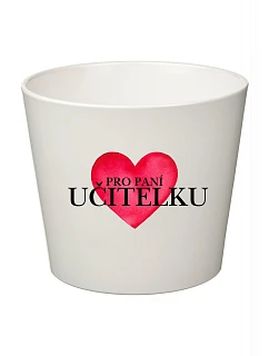 PRO PANÍ UČITELKU (SRDCE) - malý květináč 