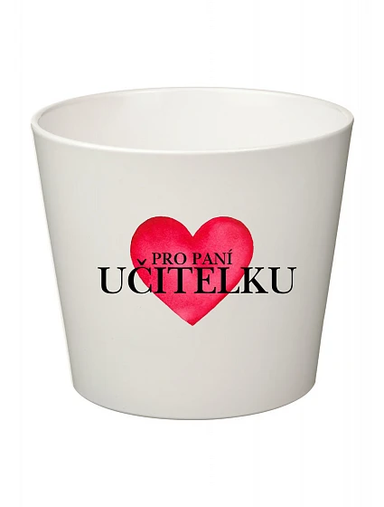 PRO PANÍ UČITELKU (SRDCE) - malý květináč 