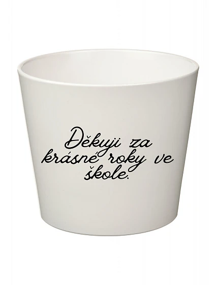 DĚKUJI ZA KRÁSNÉ ROKY VE ŠKOLE! - velký květináč 