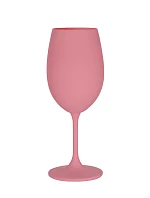 Růžová sklenice na víno 350 ml