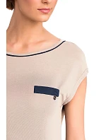 Vamp - Krátka dámska nočná košeľa BEIGE SOLEIL S 14191 - Vamp