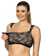 Dámska podprsenka mama 3089 Čierna s béžovou - LupoLine