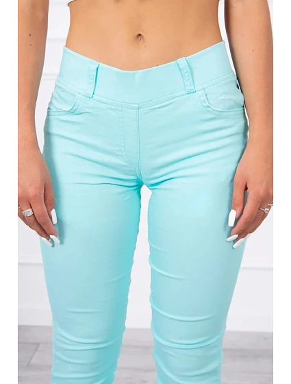 Dámské džínové kalhoty model 19077921 Tyrkysová - Kesi