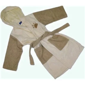 VÝPREDAJ - Detský župan s labkou 2748 béžový - Veratex VÝPREDAJ - Detský župan s labkou 2748 béžový - Veratex