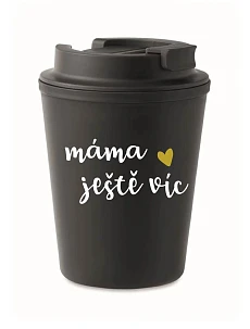 MAMA MORE - čierny termohrnček 300 ml