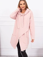 Oversize tunika s obálkou 16546 staroružová - Kesi