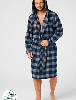 Pánsky župan MGL 431 Modrý s hnedou - KEY