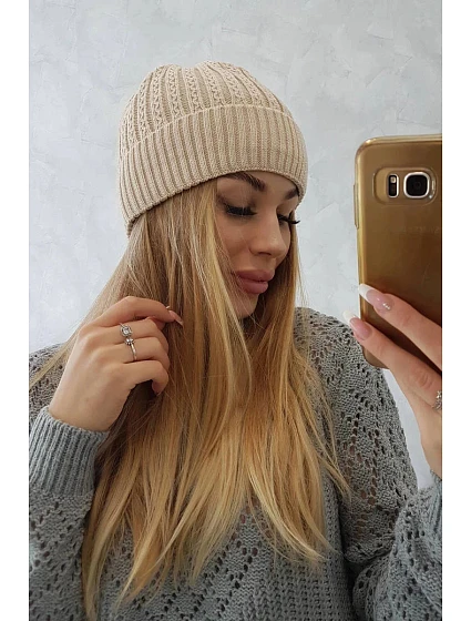 Tenká čepice Veronica model 21870986 béžová