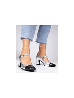 Dámské sandály Gemre H8-555 stříbrno-černé - Joia