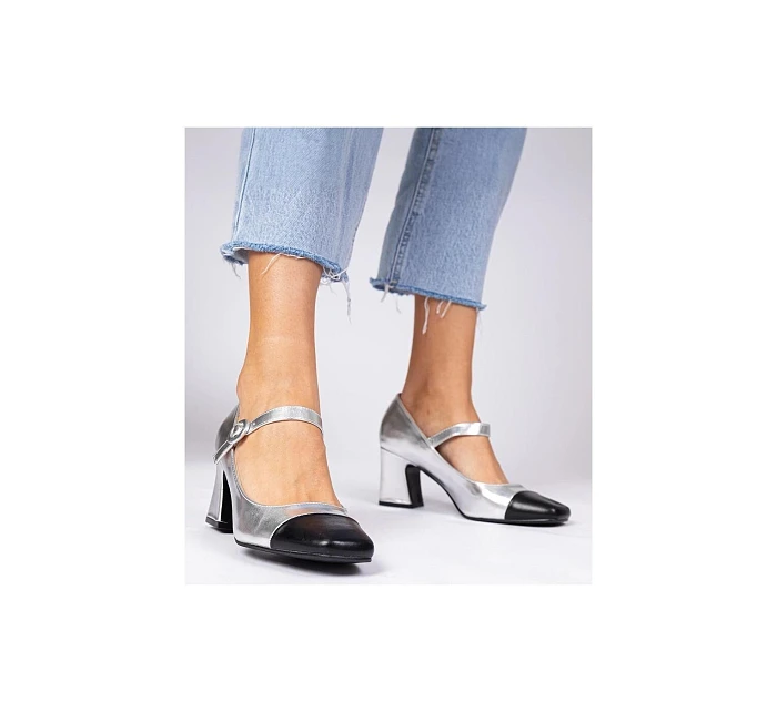 Dámské sandály Gemre H8-555 stříbrno-černé - Joia Dámské sandály Gemre H8-555 stříbrno-černé - Joia