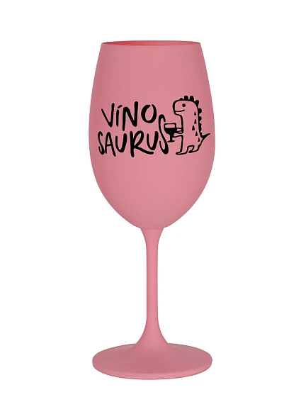 růžová sklenice na víno 350 ml model 22186941 - Giftela