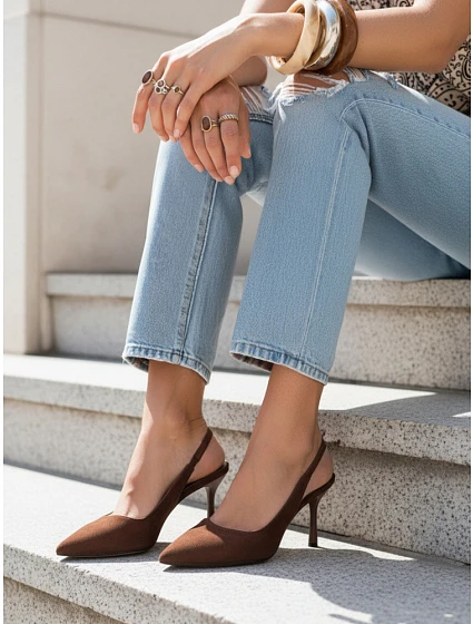 Dámské semišové sandály ZY1385 hnědé- FashionStreet Dámské semišové sandály ZY1385 hnědé- FashionStreet