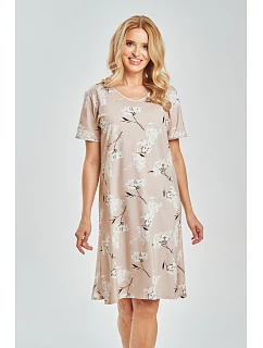 Dámska nočná košeľa 3538 Fiore beige - Taro