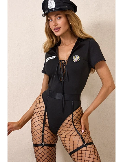 Erotický kostým Sexy Police černý - Pure Sin