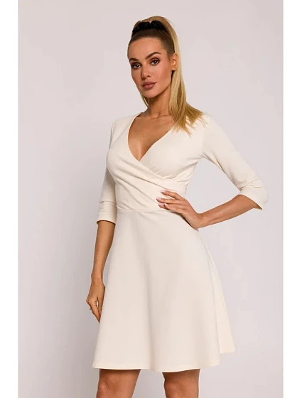 Dámské šaty model 22346330 krémové - Moe Dámské šaty model 22346330 krémové - Moe