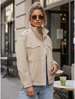 Dámská semišová bunda bomber TY5653 béžová - FashionStreet Dámská semišová bunda bomber TY5653 béžová - FashionStreet