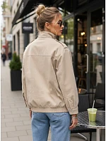 Dámská semišová bunda bomber TY5653 béžová - FashionStreet Dámská semišová bunda bomber TY5653 béžová - FashionStreet