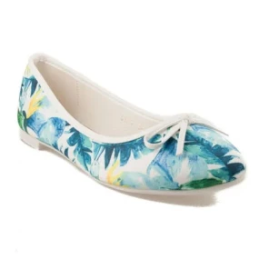 model 1775407 bílé dámské baleríny s květy - VICES model 1775407 bílé dámské baleríny s květy - VICES