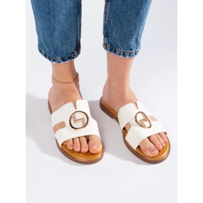 Originálne dámske biele ponožky na klinoch