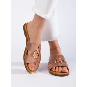 Praktické dámske topánky na zlatom klinčeku Praktické dámske topánky na zlatom klinčeku