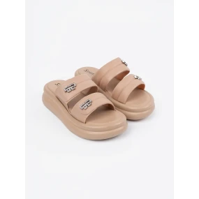 Trendy  nazouváky dámské hnědé platforma