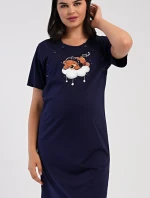 Dámska tehotenská nočná košeľa Bear on a Cloud