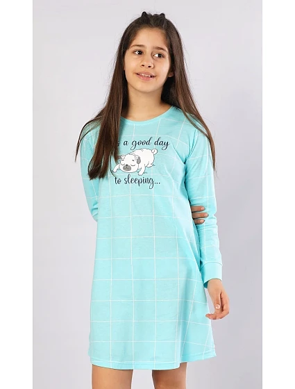 Dětská noční košile s dlouhým rukávem model 22408591 - Vienetta Kids Dětská noční košile s dlouhým rukávem model 22408591 - Vienetta Kids