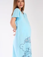 Dámska nočná košeľa materská Méďa s kvetinou