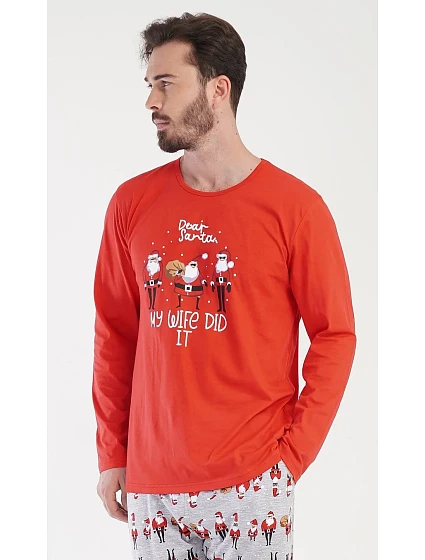 Pánské pyžamo dlouhé Santa Pánské pyžamo dlouhé Santa