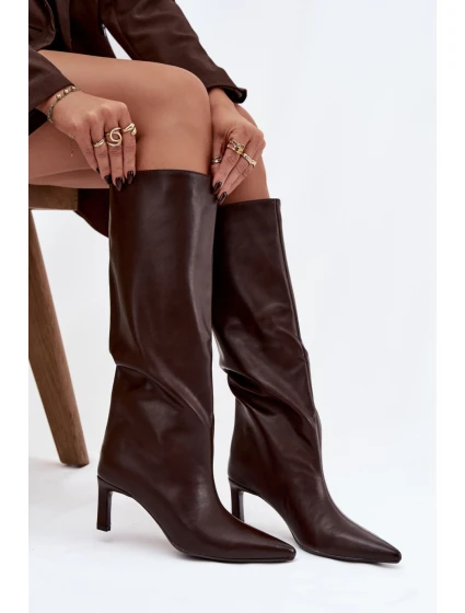 Kozačky na podpatku model 222531 Step in style Kozačky na podpatku model 222531 Step in style