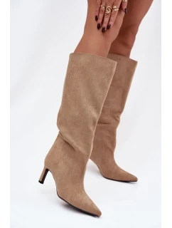 Kozačky na podpatku model 222533 Step in style