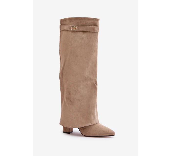 Kozačky na podpatku model 222536 Step in style Kozačky na podpatku model 222536 Step in style