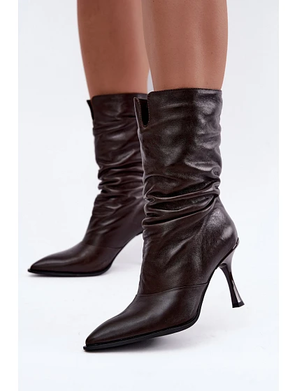 Boty na podpatku model 231587 Step in style Boty na podpatku model 231587 Step in style