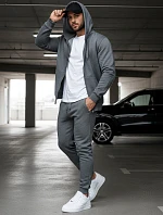Pánske antracitové tepláky FashionStreet UX2396
