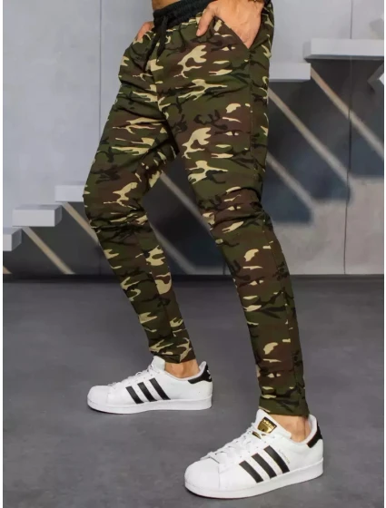 FashionStreet pánske hnedé tepláky moro UX3319 FashionStreet pánske hnedé tepláky moro UX3319