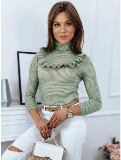 Dámsky sveter NOAH svetlozelený FashionStreet MY1406 Dámsky sveter NOAH svetlozelený FashionStreet MY1406