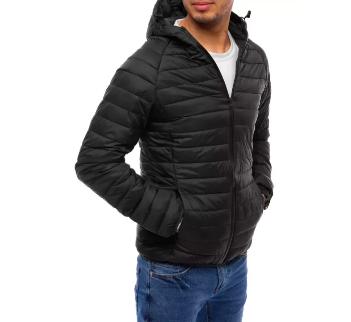 Pánská přechodná prošívaná bunda černá Dstreet TX4010 Pánská přechodná prošívaná bunda černá Dstreet TX4010